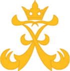 Rakuunoiden tunnus on Ruotsin kuninkaan Fredrik I:n kruunattu monogrammi.