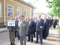 Meitä osallistui juhlapäivään ja ohimarssiin kurssilta 107 kaikkiaan 17.