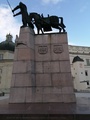 Suuriruhtinas Gediminasin monumentti; Gediminas hallitsi Liettuan suuriruhtinaskuntaa vuosina 1316-1341.