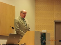 Palkittu Risto Sinkko kiittää säätiötä palkittujen puolesta.