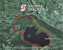 Tohloppijärven lenkki on merkitty punaisella.