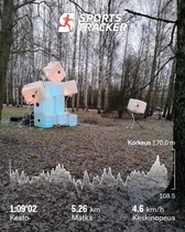 Lenkin varrella on tällainen valoteos.