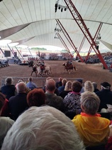 Esitykseen osallistui kaikkiaan seitsemän soittokuntaa, joista Rakuunasoittokunta oli yksi. Rakuunat hevosineen kuuluivat siihen.
