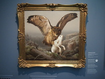 Huuhkaja iskee jänikseen, Ferdinand von Wright 1860