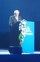 Veteraanin puheenvuoron käytti 97-vuotias sotiemme veteraani, kunnallisneuvos Veikko Juvonen 