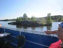 Reitin varrelle osui kapeita paikkoja ja kallioisia saaria.