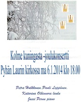 Kolme kuningasta  joulukonsertin ohjelman kansilehti