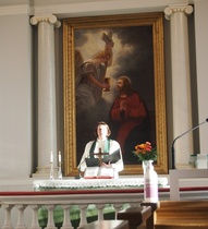 Liturgina jumalanpalveluksessa toimi Ulla Ruusukallio.