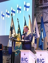 Juhlapuheen piti puolustusvoimain komentaja Janne Jaakkola.