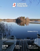 Tohloppi-järven näkymä meidän venepaikan kohdalla